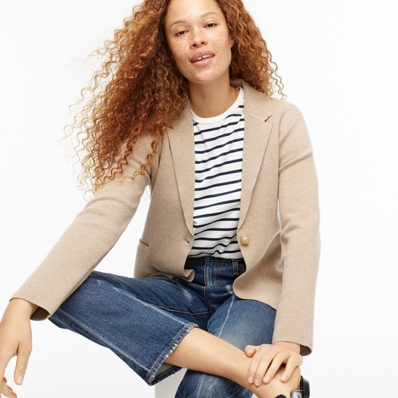 J Crew Camille Shrunken Sweater Blazer 